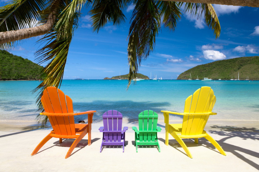 "Beach Chairs on Beach"