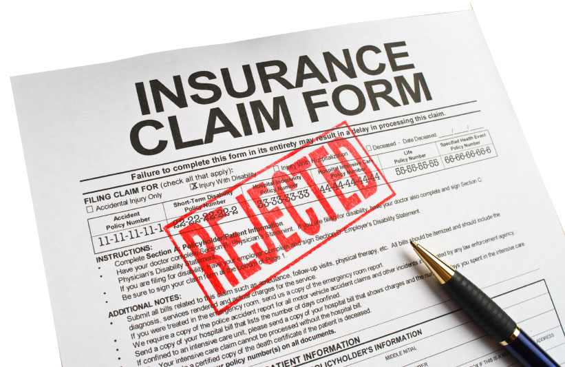 "Insurance Claim Form - REJECTED"