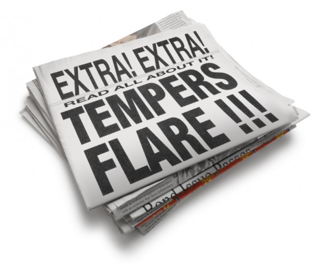 "Newspaper Tempers Flare"