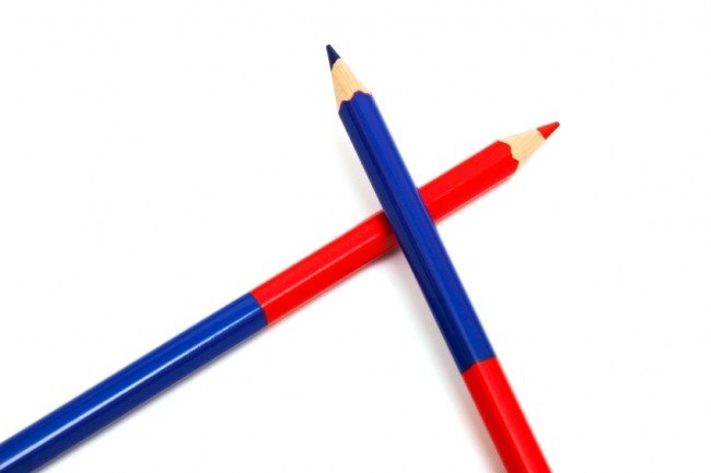 "Red and Blue Pencils"